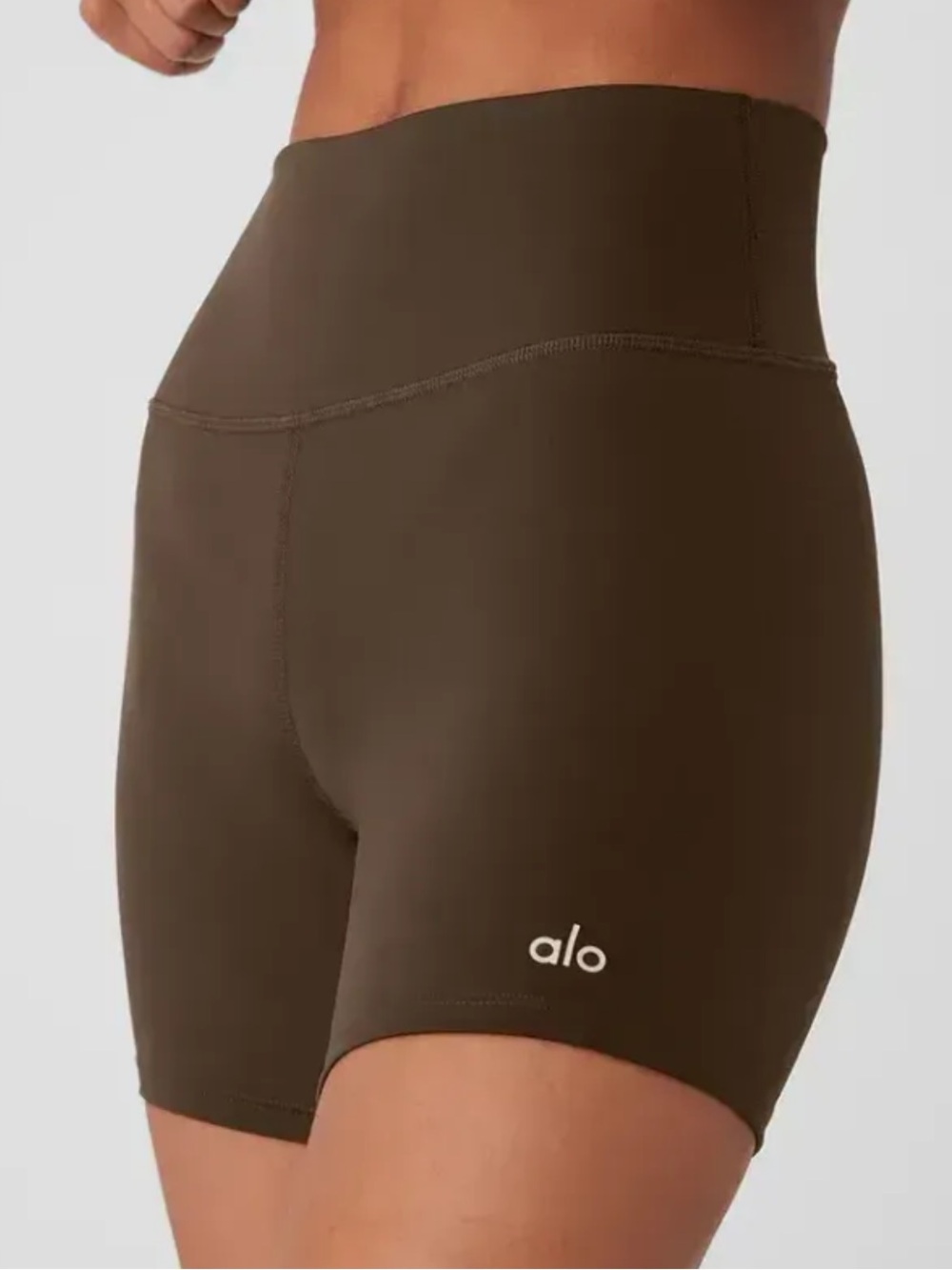 ALO Yoga Brown airlift High-Rise Bike Shorts